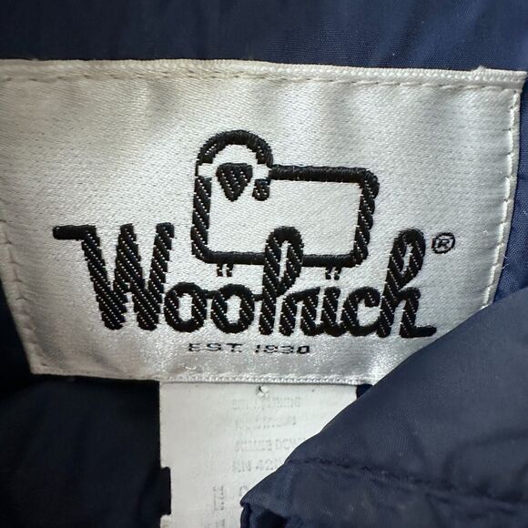 Vintage Woolrich Down Puffer Vest Womens Medium Blue Insulated Snaps 90s - Picture 5 of 11